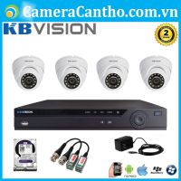 Bộ 04 Camera Dome KBVision HD 1.0 MP